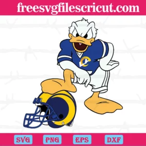 Los Angeles Rams Donald Duck, Svg Png Dxf Eps Digital Download