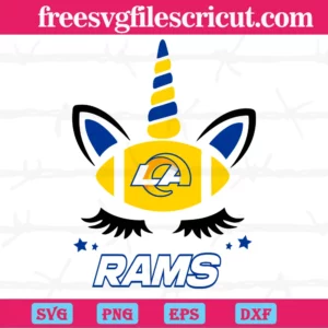 Los Angeles Rams Unicorn, Svg Png Dxf Eps Digital Files