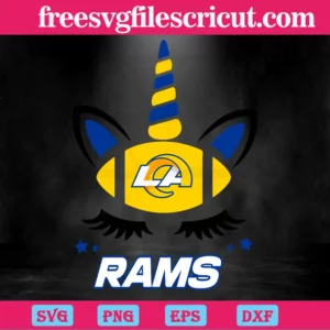Los Angeles Rams Unicorn, Svg Png Dxf Eps Digital Files Invert