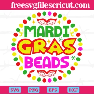 Mardi Gras Beads, Svg Png Dxf Eps Designs Download