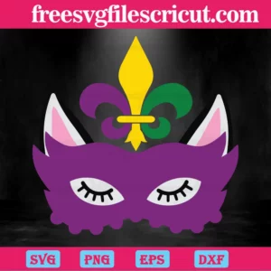 Mardi Gras Mask Svg Invert