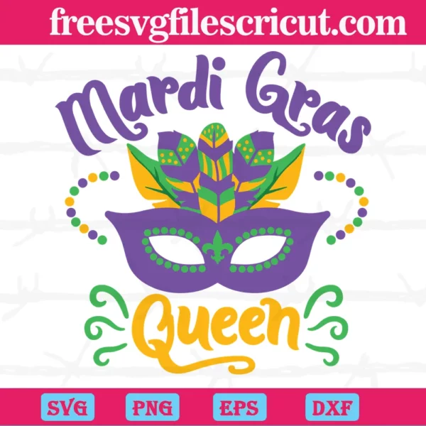 Mardi Gras Queen, Svg Png Dxf Eps Designs Download