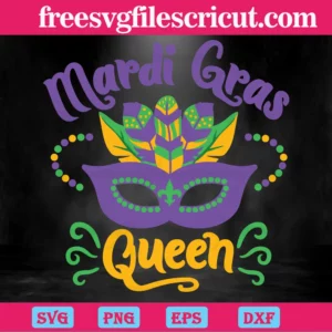 Mardi Gras Queen, Svg Png Dxf Eps Designs Download Invert