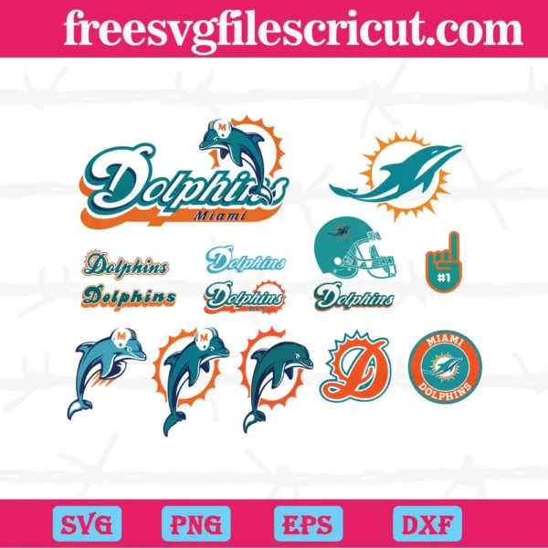 Miami Dolphins Logo, Svg Bundle