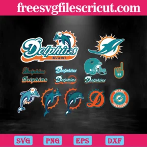 Miami Dolphins Logo, Svg Bundle Invert