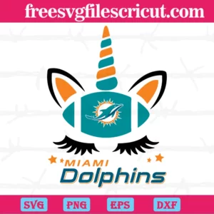 Miami Dolphins Unicorn, Svg Files For Crafting And Diy Projects