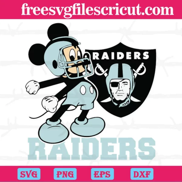 Mickey Disney Las Vegas Raiders Football Team, High-Quality Svg Files