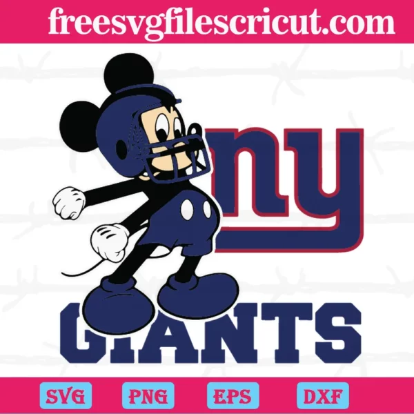 Mickey New York Giants Football Team, Graphic Design