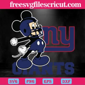Mickey New York Giants Football Team, Graphic Design Invert