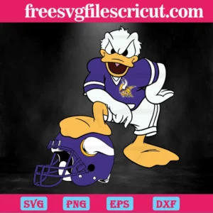 Minnesota Vikings Donald Duck, Svg Png Dxf Eps Invert