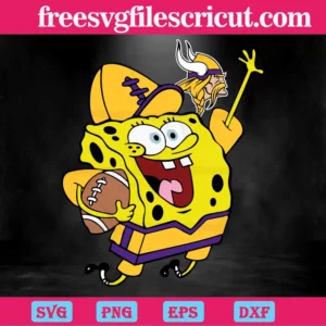 Minnesota Vikings Football Spongebob, Svg Designs Invert