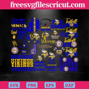 Minnesota Vikings Logo, Svg Bundle Invert