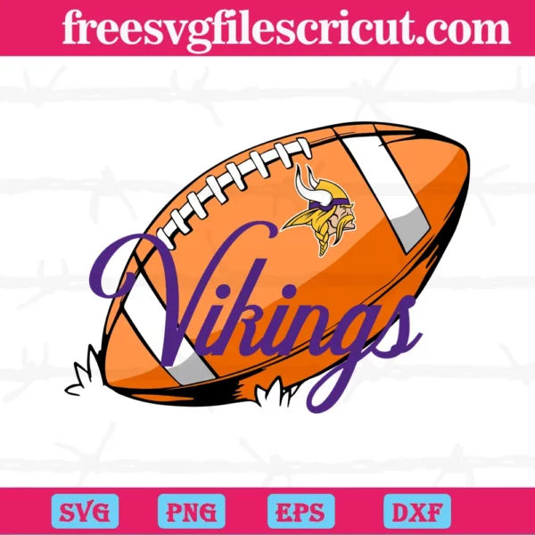 Minnesota Vikings Nfl Ball, Premium Svg Files
