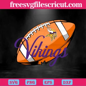 Minnesota Vikings Nfl Ball, Premium Svg Files Invert