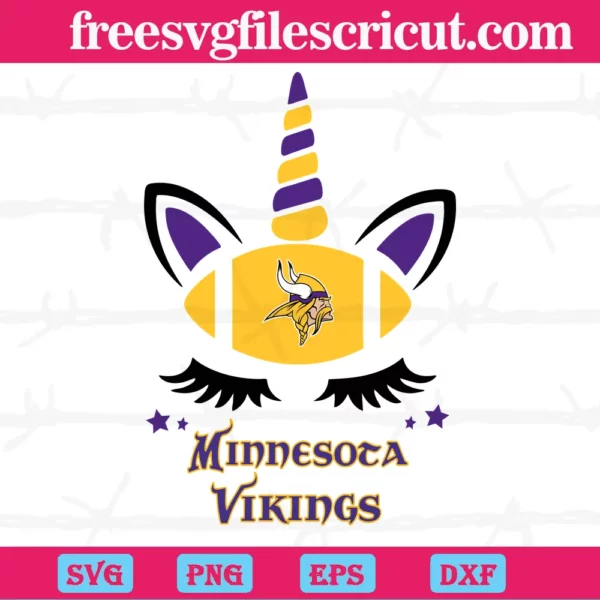 Minnesota Vikings Unicorn, High-Quality Svg Files