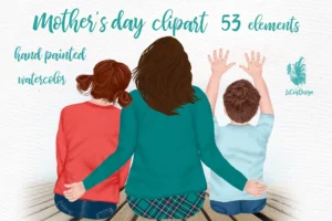 Mothers Day Hand Painted Clipart Png