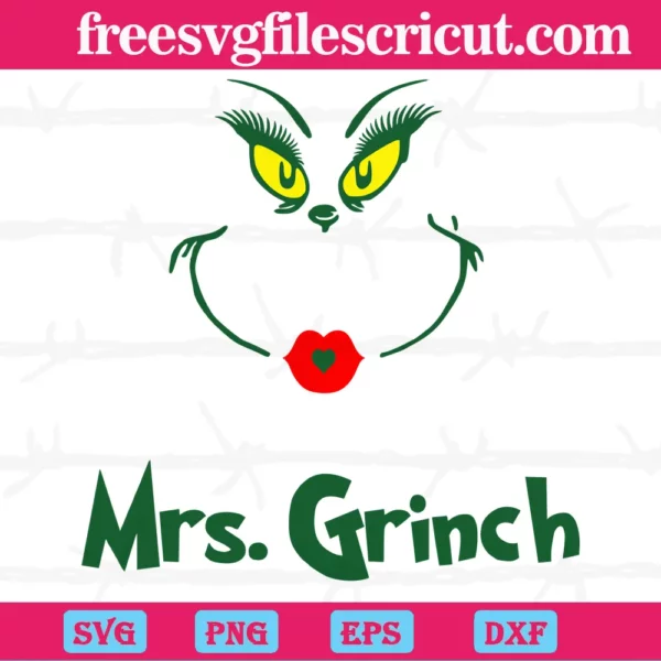 Mrs Grinch Face, The Best Digital Svg Designs For Cricut - free svg ...