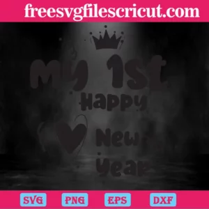 My 1St Happy New Year Gift Diy Crafts, Digital Files Invert