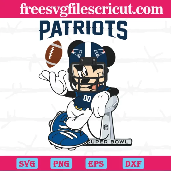 New England Patriots Mickey Mouse, Graphic Design