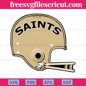 New Orleans Saints Football Helmet, High-Quality Svg Files
