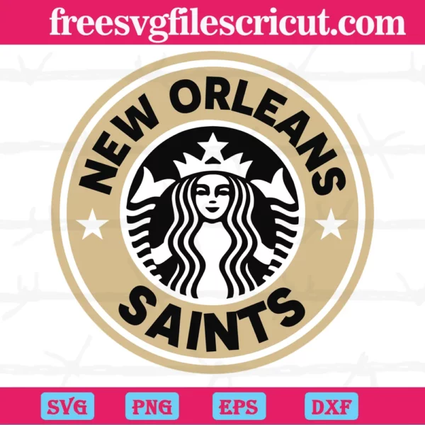 New Orleans Saints Starbucks Logo, Svg Clipart