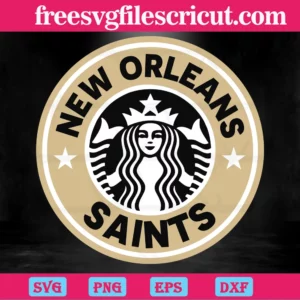 New Orleans Saints Starbucks Logo, Svg Clipart Invert