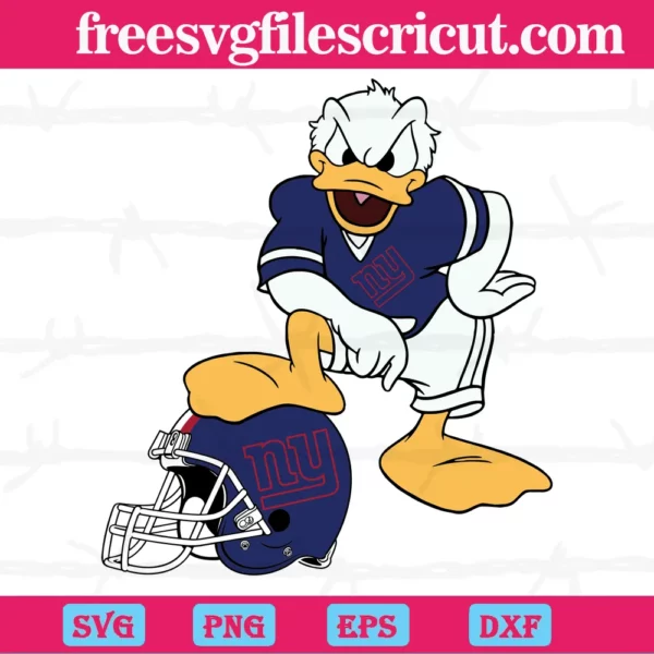 New York Giants Donald Duck, Svg Png Dxf Eps Digital Download
