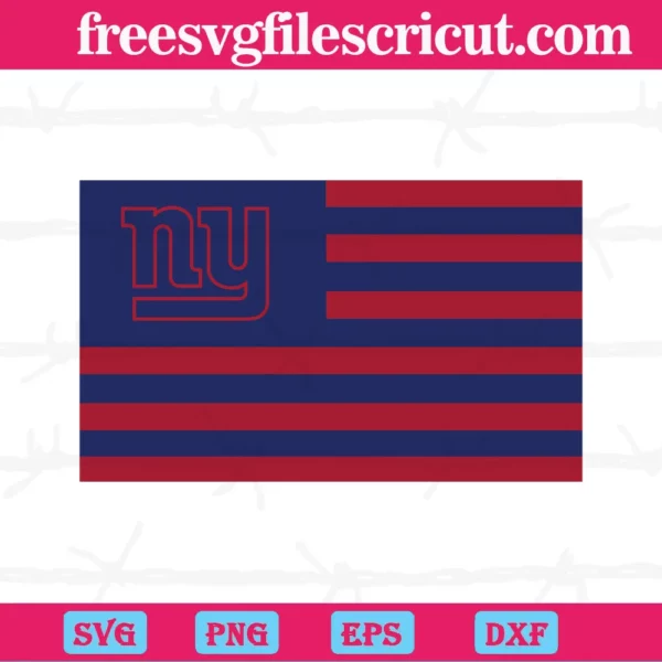 New York Giants Flag, Cutting File Svg