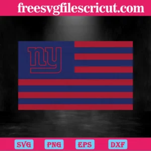 New York Giants Flag, Cutting File Svg Invert