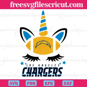 Nfl Unicorn Los Angeles Chargers, Layered Svg Files