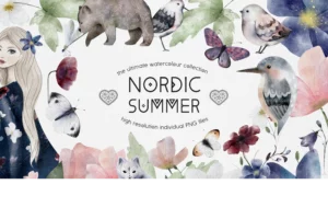 Nordic Summer Collection Clipart Png