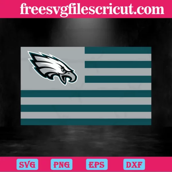 Philadelphia Eagles Flag, Svg Png Dxf Eps Cricut Files Invert