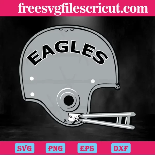 Philadelphia Eagles Football Helmet, Svg Png Dxf Eps Cricut Silhouette Invert