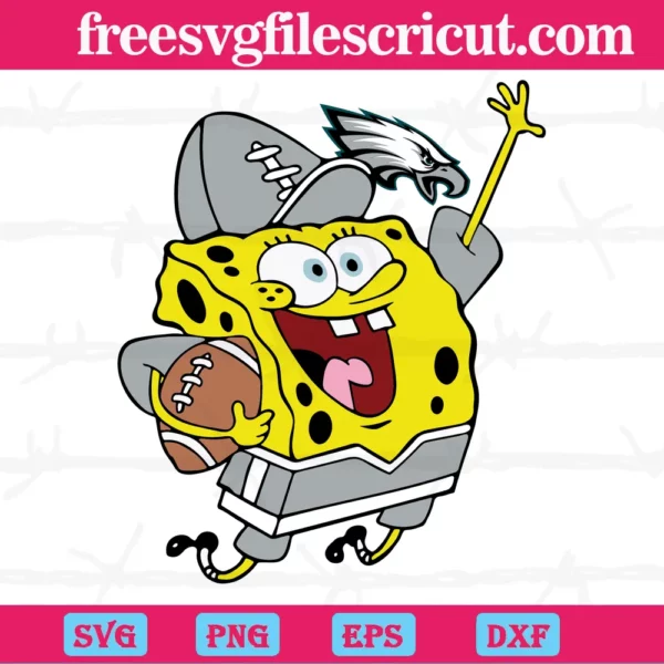 Philadelphia Eagles Football Spongebob, Svg Png Dxf Eps Designs Download