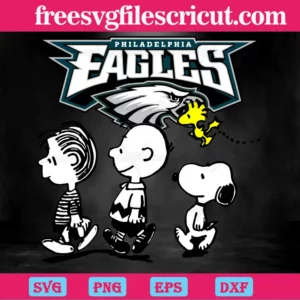 Philadelphia Eagles Snoopy The Peanuts, Svg Cut Files Invert