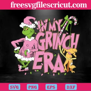 Pink Grinchmas In My Grinch Era, Svg Png Dxf Eps Designs Download Invert