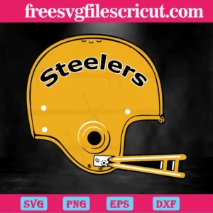 Pittsburgh Steelers Football Helmet, Svg Png Dxf Eps Digital Download Invert