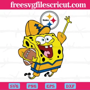Pittsburgh Steelers Football Spongebob, Svg Png Dxf Eps Cricut Files