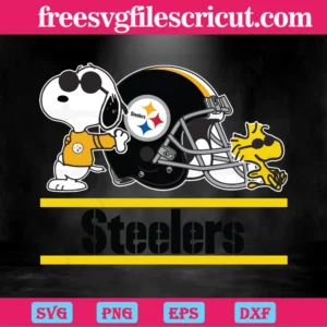 Pittsburgh Steelers Snoopy Woodstock, Scalable Vector Graphics Invert