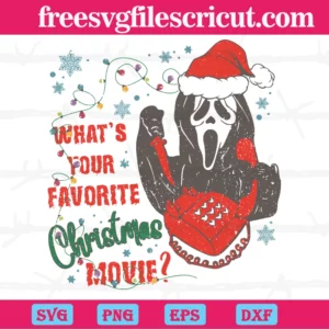 Retro Ghostface Whats Your Favorite Christmas Movie, Design Files