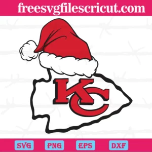 Retro Nfl Kansas City Chiefs Santa Hat, Svg Designs Invert