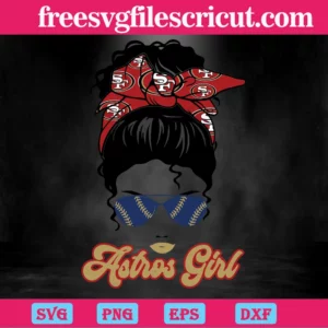 San Francisco 49Ers Astro Girl, Svg File Formats Invert