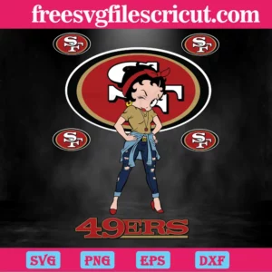 San Francisco 49Ers Betty Boop, Graphic Design Invert