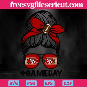 San Francisco 49Ers Messy Bun Mom Game Day, Design Files Invert