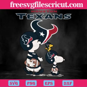 Snoopy The Peanuts Houston Texans Nfl, Svg Png Dxf Eps Designs Download Invert