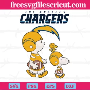 Snoopy The Peanuts Los Angeles Chargers, Svg Png Dxf Eps Cricut Files