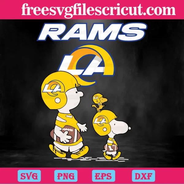 Snoopy The Peanuts Los Angeles Rams, Svg Designs