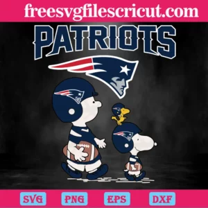 Snoopy The Peanuts New England Patriots, Svg Png Dxf Eps Digital Download Invert