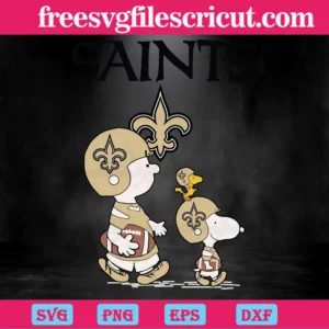 Snoopy The Peanuts New Orleans Saints, Svg Designs Invert