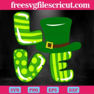 St Patricks Day Love Plaid Green Pattern Diy Crafts, Layered Svg Files Invert